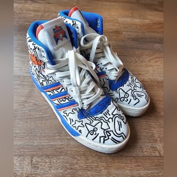 Adidas Rivalry Hi x Keith Haring Men’s US 5 High Tops Sneakers Rare 2019